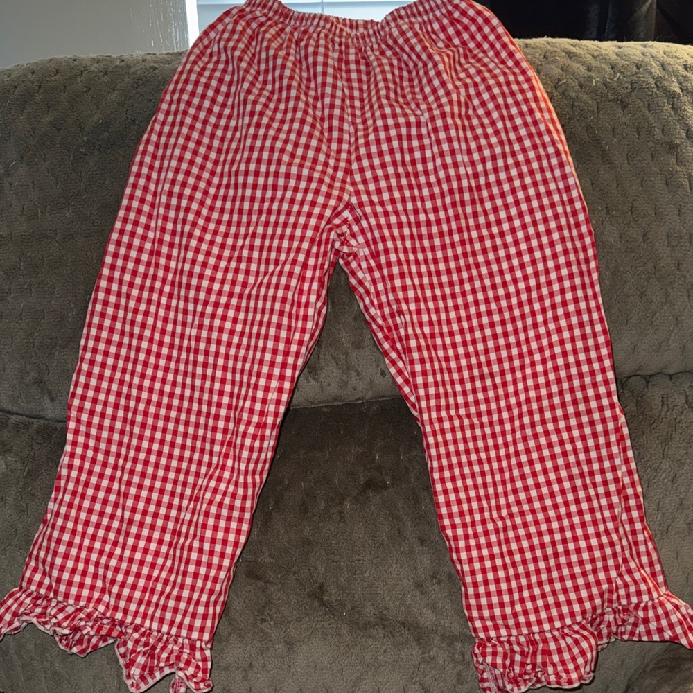 Red Gingham Kids Pajama Pants